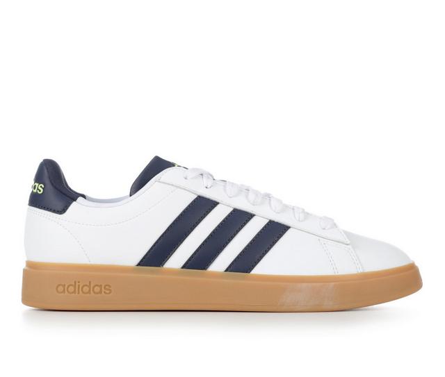 Men's Adidas Grand Court 2.0 Sneakers in White/Navy/Gum color