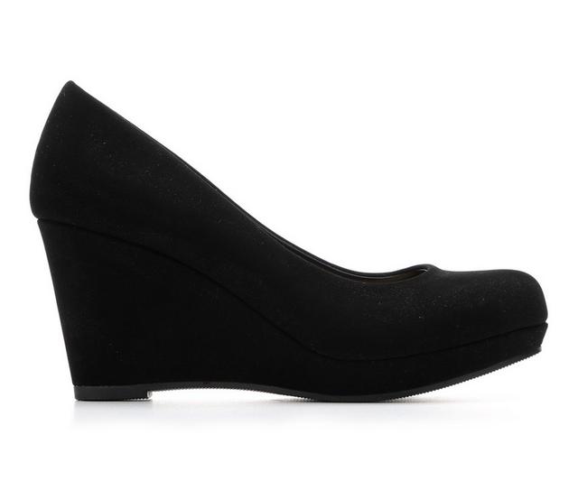 Women's Y-Not Thomas Wedges in Black Nub color