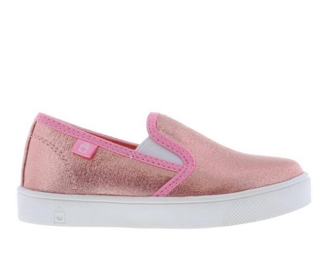 Girls' Oomphies Toddler & Little Kid Madison Slip On Sneakers in Rose Gold color