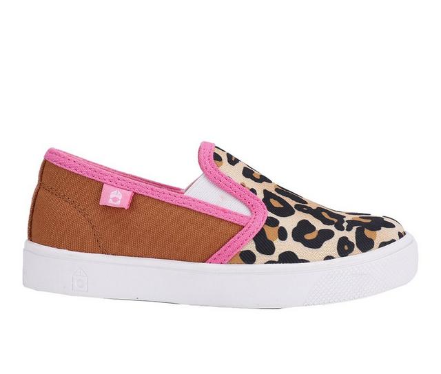 Girls' Oomphies Toddler & Little Kid Madison Slip On Sneakers in Cheetah color