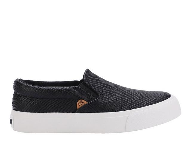 Girls' Lamo Footwear Little Kid & Big Kid Piper Slip-On Shoes in Black Snake color