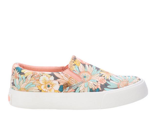 Girls' Lamo Footwear Little Kid & Big Kid Piper Slip-On Shoes in Peach Floral color