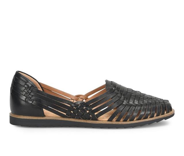 Women's Comfortiva Rainer Flats in Black color