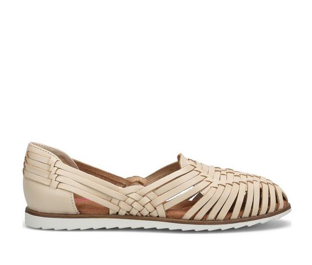 Women's Comfortiva Rainer Flats in Cream/Ivory color