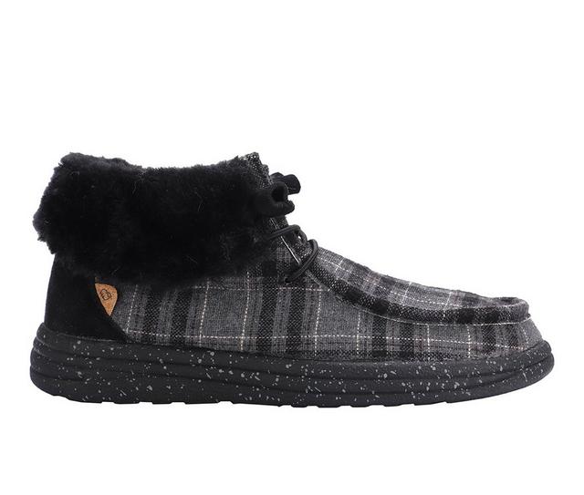 Women's Lamo Footwear Cassidy Casual Winter Shoes in Charcoal Plaid color