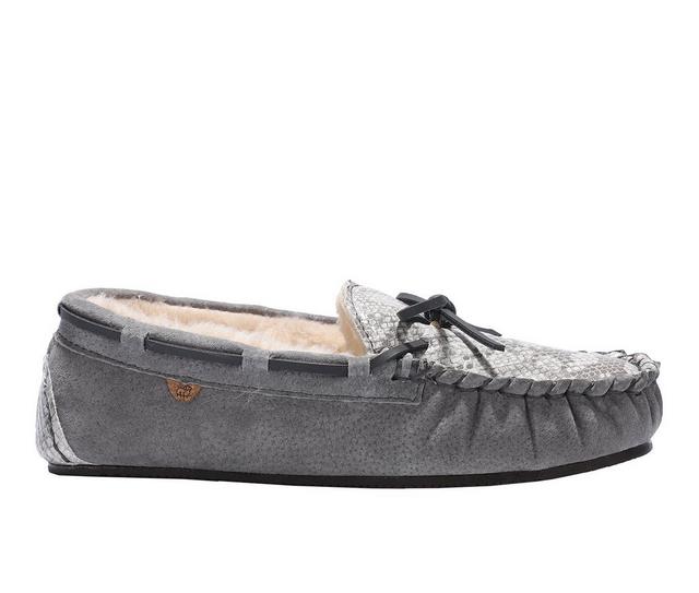 Lamo Footwear Britain Moc II Moccasins in Grey Snake color