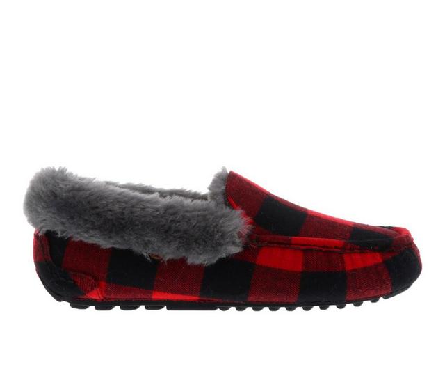 Lamo Footwear Aussie Moccasins in Red Plaid color