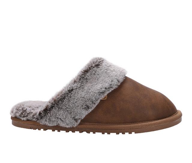 Lamo Footwear Women's Scuff Slippers in Waxed Chestnut color