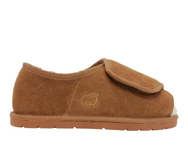 Lamo Footwear Women's Open Wrap Bootie Slippers in Chestnut color