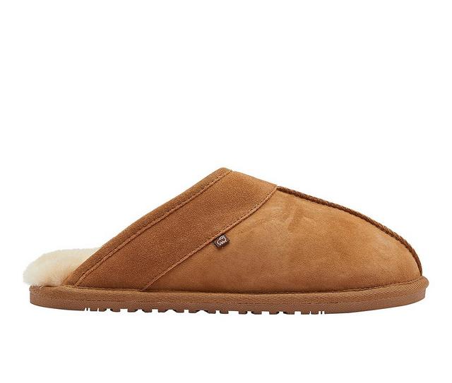 Lamo Footwear Men's Scuff Doubleface Slippers in Chestnut color
