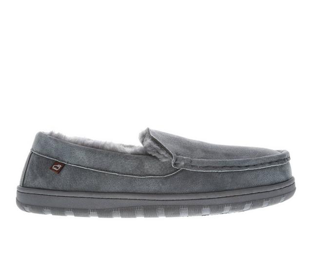 Lamo Footwear Harrison Moccasin Slippers in Charcoal color