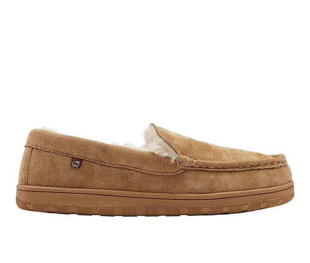 Lamo Footwear Harrison Moccasin Slippers in Chestnut color