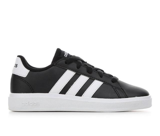 Kids' Adidas Little Kid & Big Kid Grand Court 2.0 Sustainable Sneakers in Black/White color