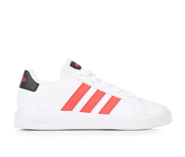 Kids' Adidas Little Kid & Big Kid Grand Court 2.0 Sustainable Sneakers in White/Red/Black color