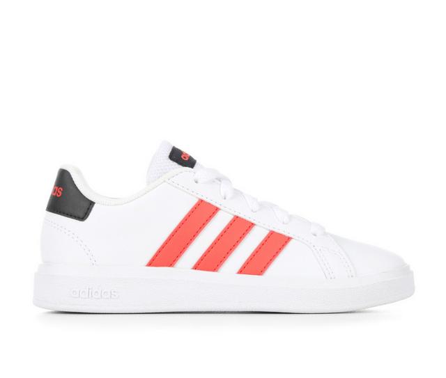 Kids' Adidas Little Kid & Big Kid Grand Court 2.0 Sneakers in White/Red/Black color