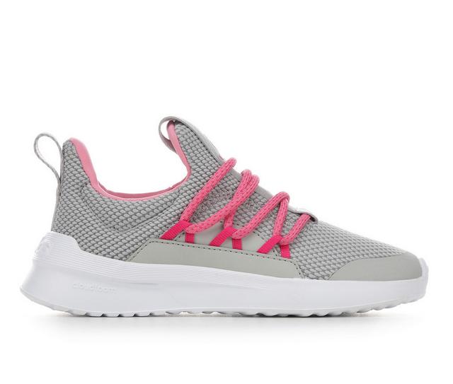 Girls' Adidas Little Kid & Big Kid Lite Racer Adapt 5.0 Sustainable Running Shoes in Gry/Gry/Pink color