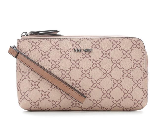 Nine West Caitryn Wristlet in Rose Dust Logo color