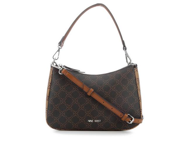 Nine West Rhea Crossbody Handbag in Brown Logo color