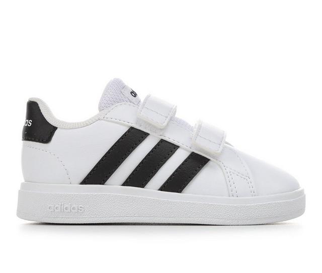 Kids' Adidas Toddler Grand Court 2.0 Sneakers in White/Black color