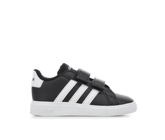 Kids' Adidas Toddler Grand Court 2.0 Sneakers in Black/White color