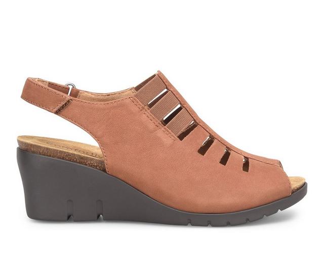 Women's Comfortiva Alana Wedge Sandals in Tobacco color