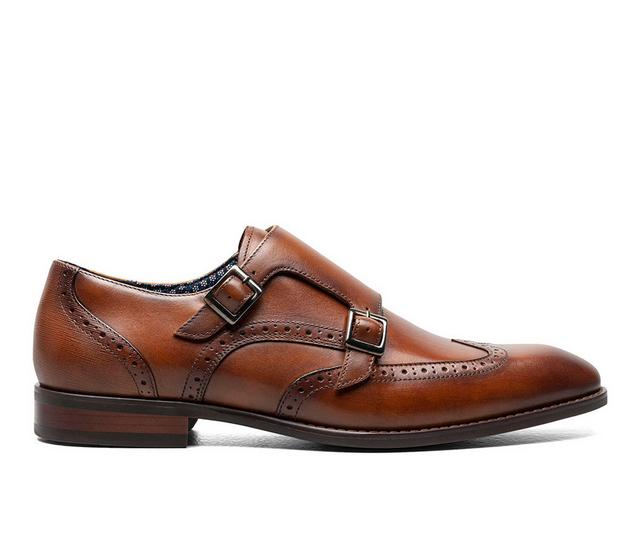 Men's Stacy Adams Karson Dress Shoes in Cognac color