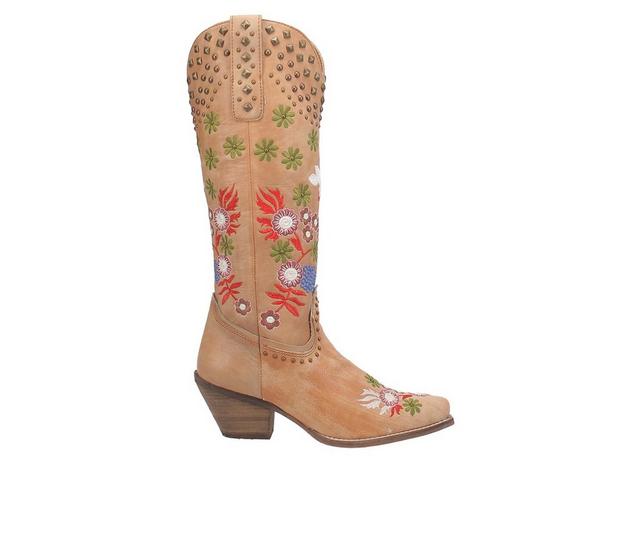 Women's Dingo Boot Poppy Cowboy Boots in Tan color