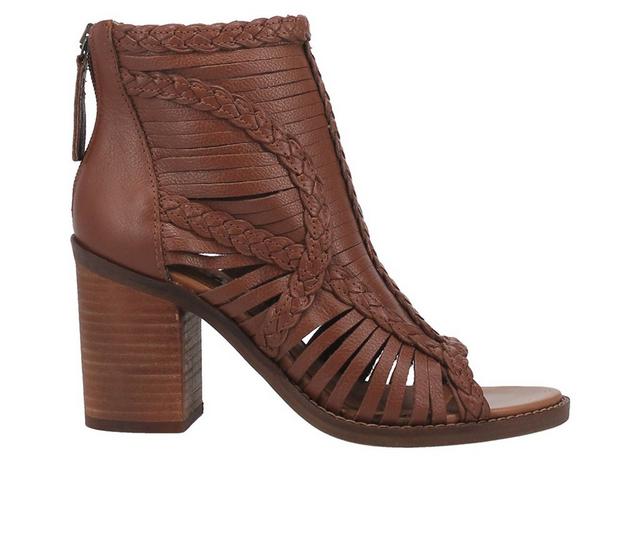 Women's Dingo Boot Jeezy Western Sandal Booties in Tan color