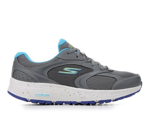 Women's Skechers Go 128285 Go Run Consistent Vivid Horizon Trail Running Shoes in Grey/Turq/Blue color