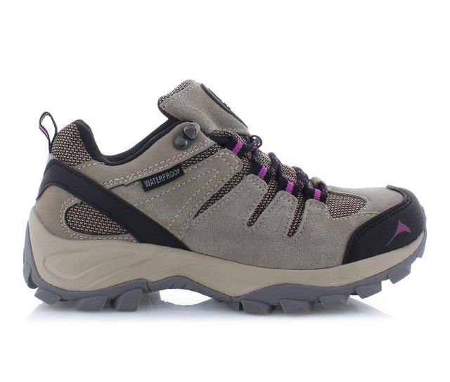 Pacific Mountain Boulder Low Booties in Khaki/Berry color