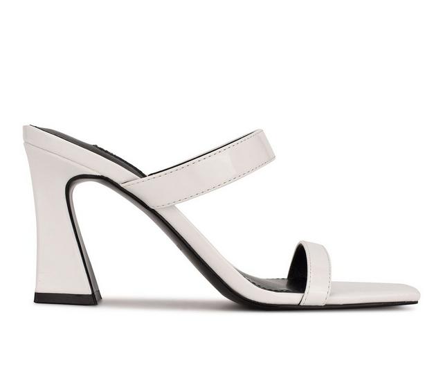 Women's Nine West Darlb Dress Sandals in White Patent color