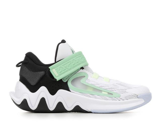 Boys' Nike Little Kid Giannis Immortality 2 Basketball Shoes in Wht/Blk/Volt color