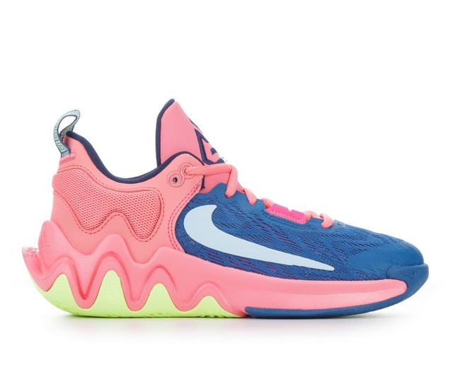 Boys' Nike Big Kid Giannis Immortality 2 Basketball Shoes in Pink/Blue/Blue color