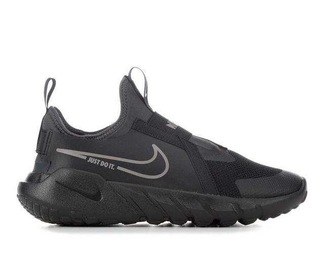 Boys' Nike Big Kid Flex Runner 2 Slip-On Running Shoes in Blk/Blk/Anthrac color