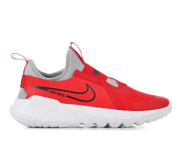 Boys' Nike Big Kid Flex Runner 2 Slip-On Running Shoes in Red/Blk/Smoke color