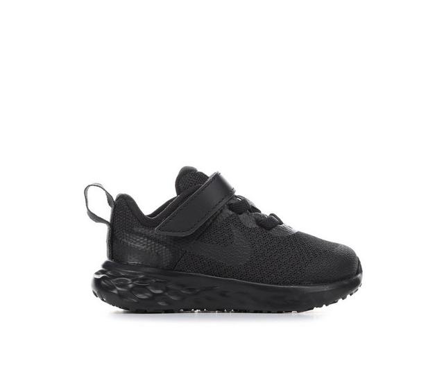 Boys' Nike Toddler Revolution 6 Running Shoes in Blk/Blk/Grey color