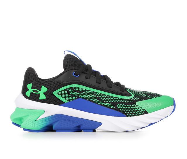 Boys' Under Armour Big Kid Scramjet Running Shoes in Blk/Blue/ExtGrn color