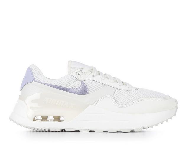 Women's Nike Air Max Systm Sneakers in Wht/Purple 100 color