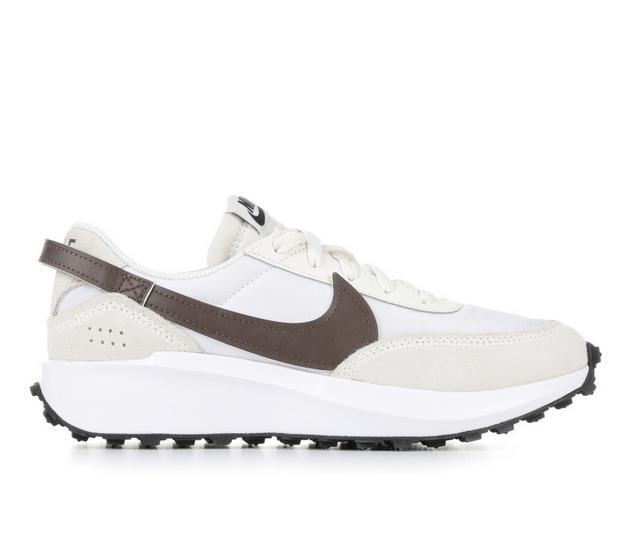 Women's Nike Waffle Debut Sneakers in White/Brown color