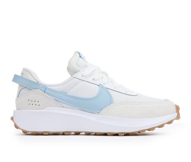 Women's Nike Waffle Debut Sneakers in Wht/Bl/Gum color
