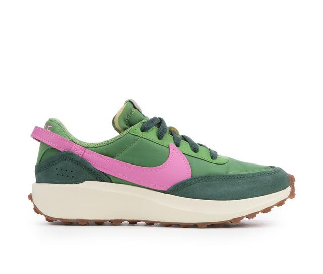Women's Nike Waffle Debut Sneakers in Green/Pink color