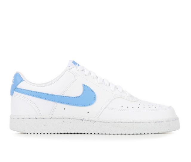 Women's Nike Court Vision Low Next Nature Sustainable Sneakers in White/Univ Blue color