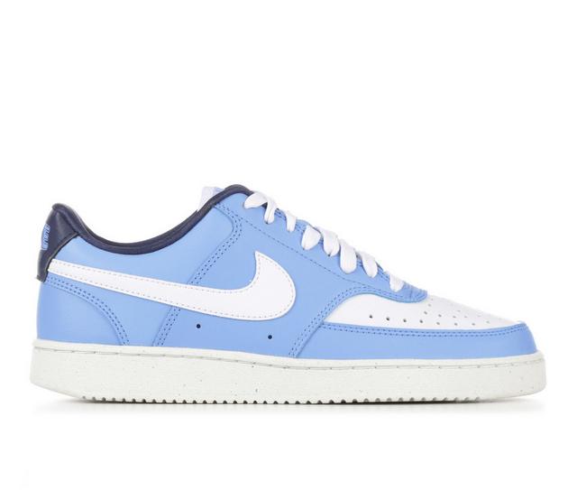 Women's Nike Court Vision Low Next Nature Sustainable Sneakers in Blue/White/Navy color