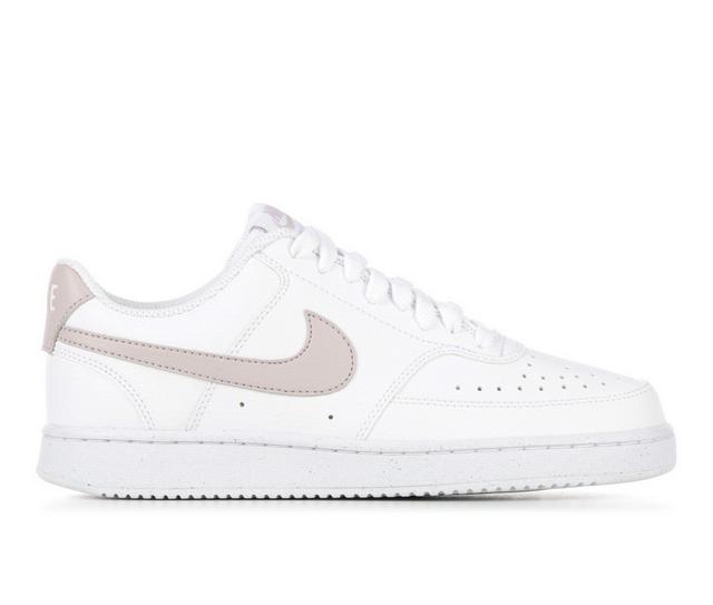 Women's Nike Court Vision Low Next Nature Sustainable Sneakers in White/Violet color