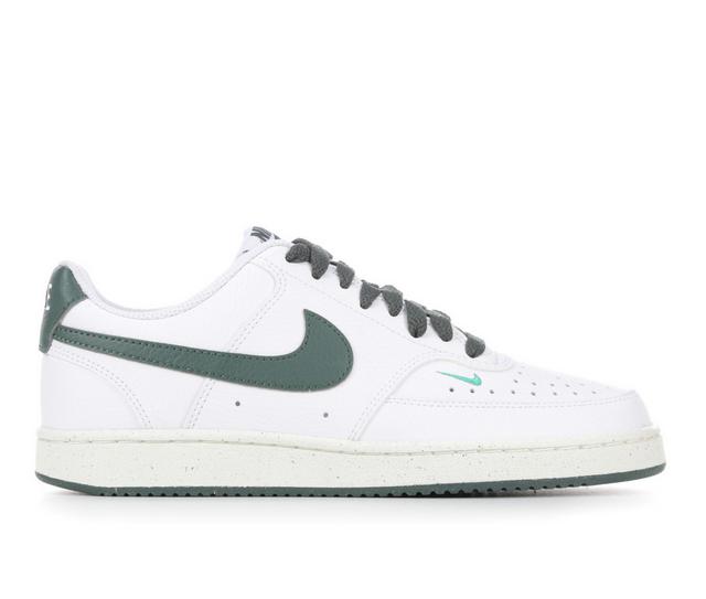 Women's Nike Court Vision Low Next Nature Sustainable Sneakers in White/Green color