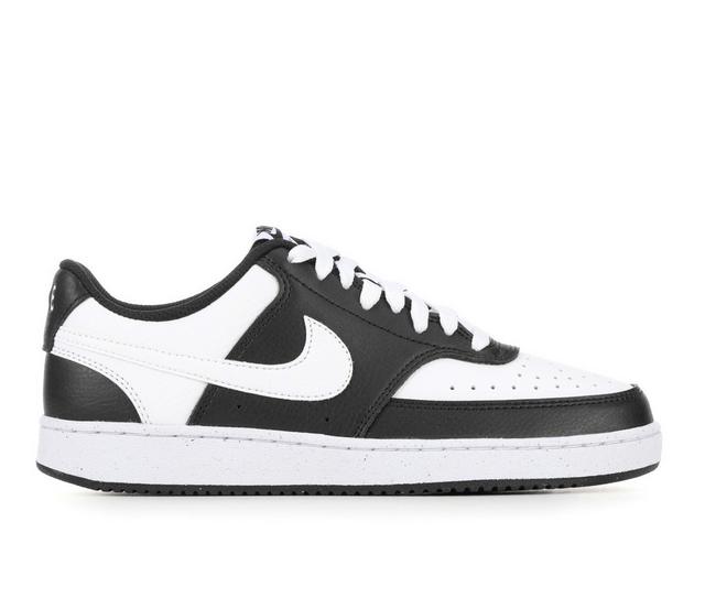 Women's Nike Court Vision Low Next Nature Sustainable Sneakers in Black/White color