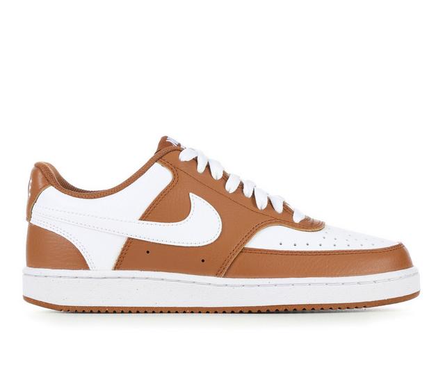 Women's Nike Court Vision Low Next Nature Sustainable Sneakers in Tan/White color