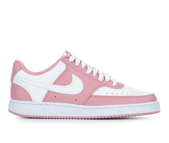 Women's Nike Court Vision Low Next Nature Sustainable Sneakers in Pink/White color