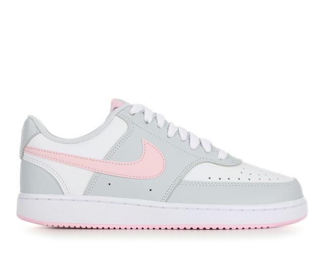 Women's Nike Court Vision Low Next Nature Sustainable Sneakers in Wh/Pk/Plat color