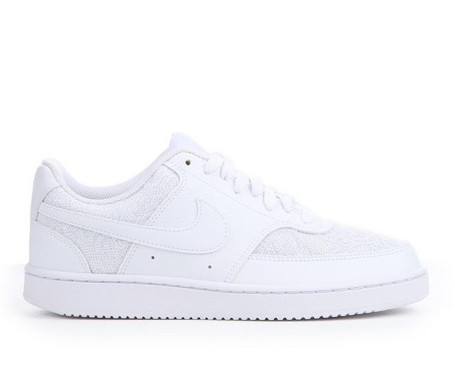 Women's Nike Court Vision Low Next Nature Sustainable Sneakers in White/Lace color